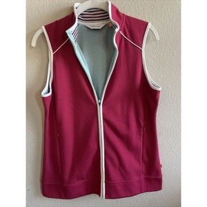 Orvis Women’s Size S Vest Lightweight Full Zipper Front Pockets Pink